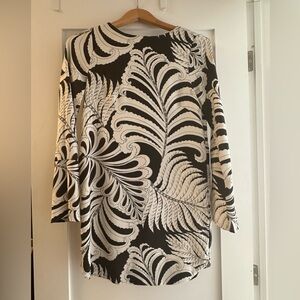 Long Sleeve Print Mini Dress